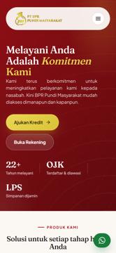 bprpundi.co.id home page on a phone screen